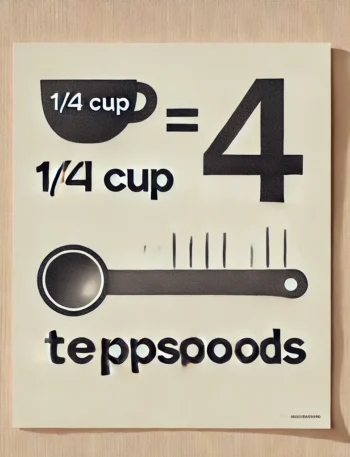 how many tbsp in 1/4 cup