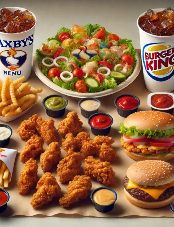 zaxbys menu vs burger king menu