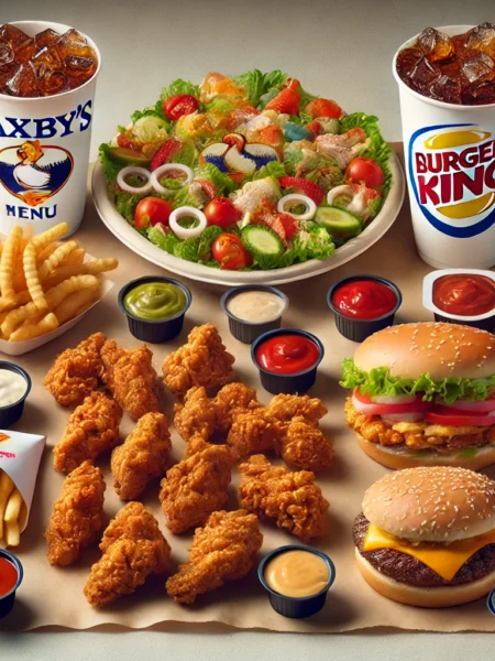 zaxbys menu vs burger king menu