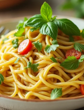 green spaghetti