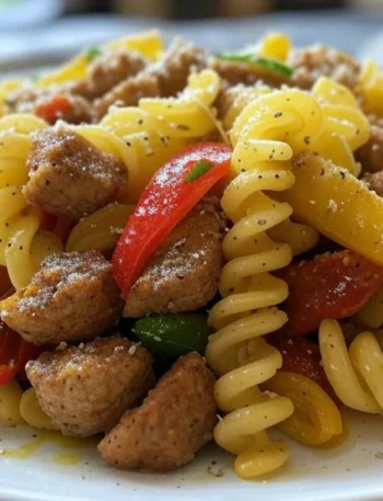 corkscrew pasta with Sausage and Peppers