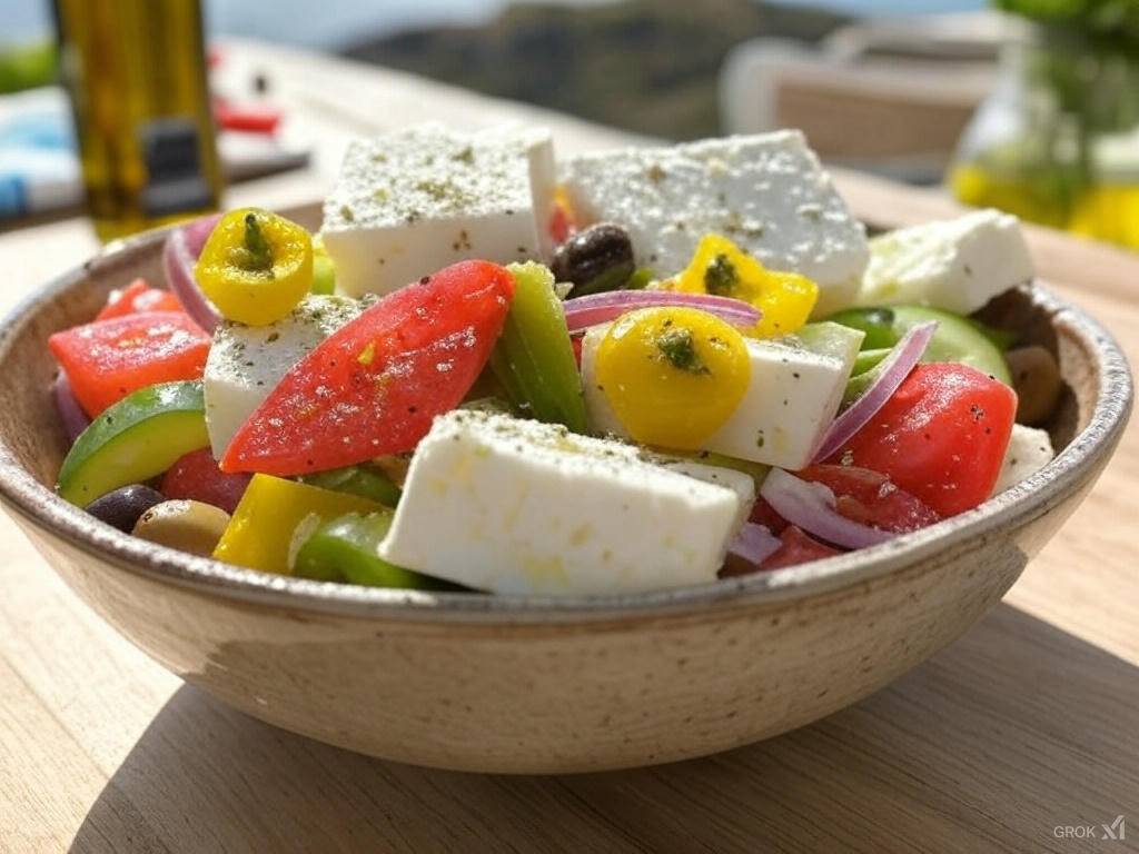 Greek Salad with Pepperoncini