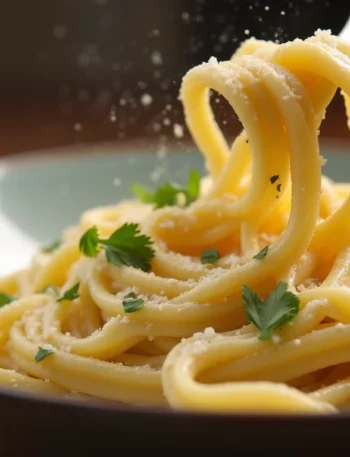 Pasta Alfredo with grana padano