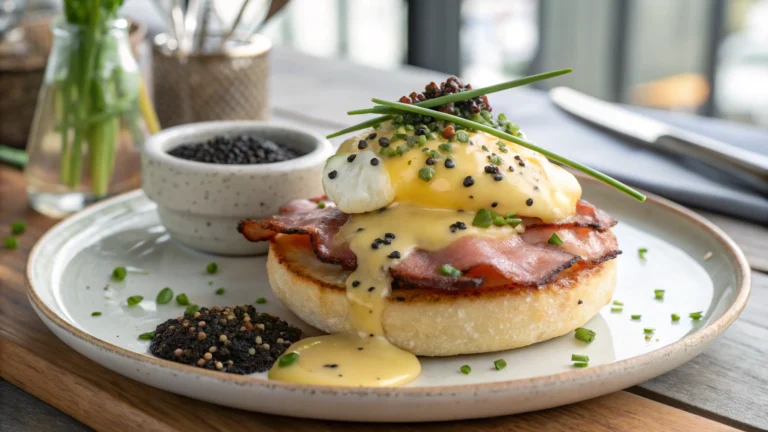Eggs Benedict with Caviar Hollandaise recipe