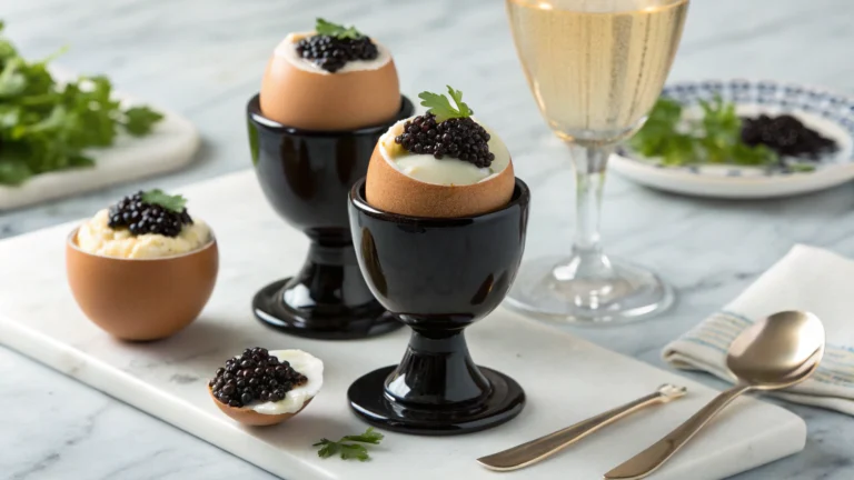 Soft-Boiled Eggs with Beluga Caviar