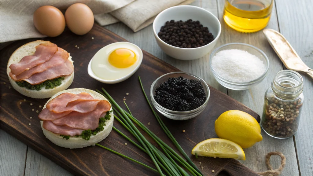 Eggs Benedict with Caviar Hollandaise recipe ingredients
