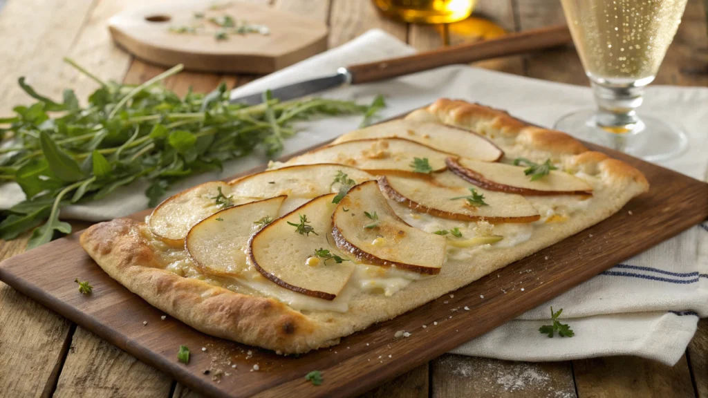 Pear and Grana padano Flatbread