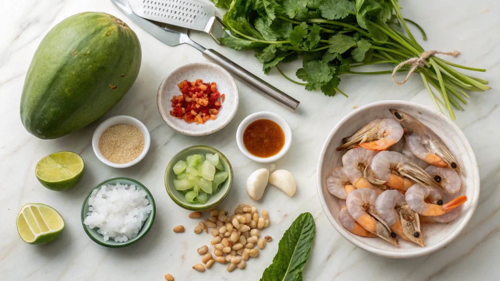 Vietnamese Gỏi Đu Đủ with Green Papaya 22