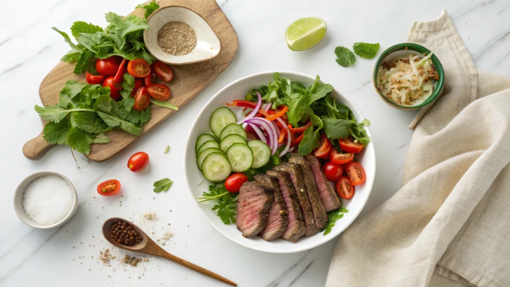 Thai-Style Spicy Sirloin Salad (Yum Nua) ingredients