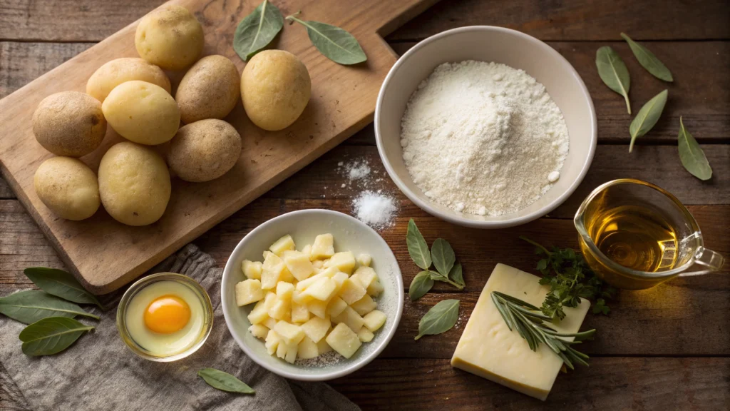 Grana Padano-Stuffed Gnocchi ingredients