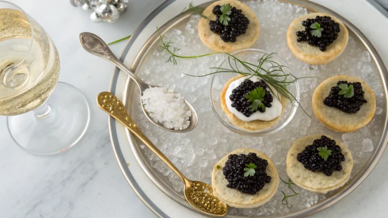 Classic beluga caviar Service with Blinis
