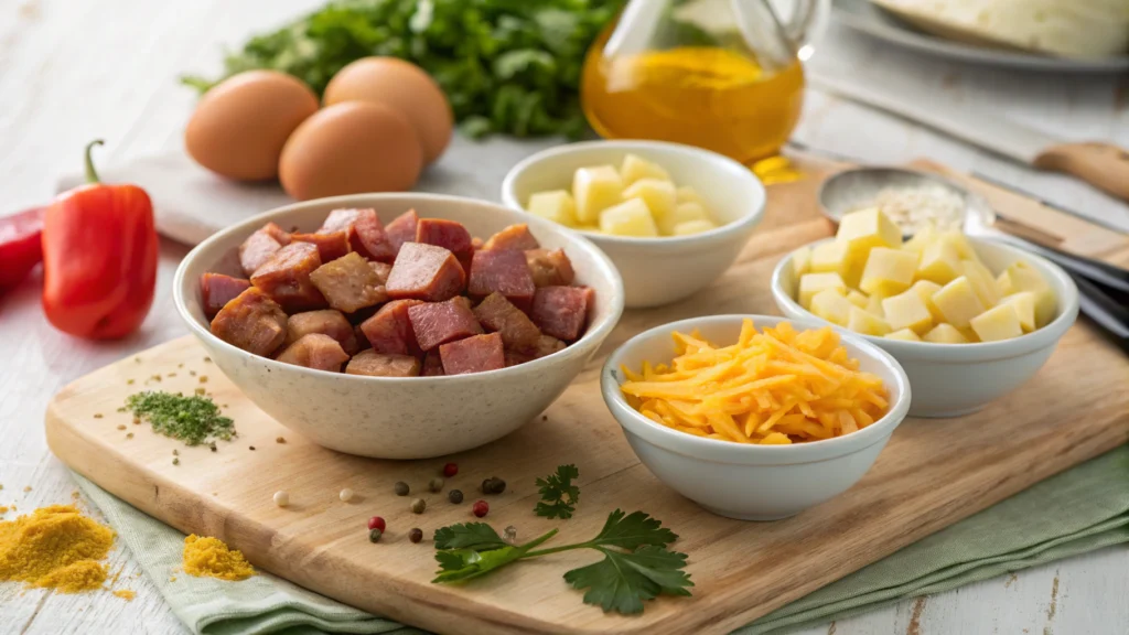 Linguiça Breakfast Scramble ingredients