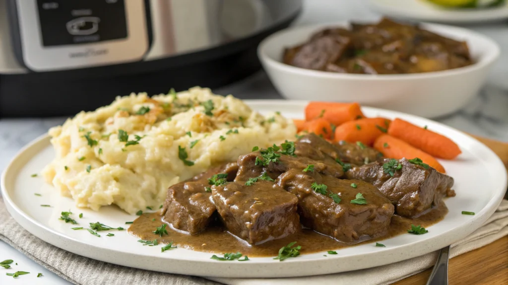 Slow Cooker Sirloin Steak with Gravy