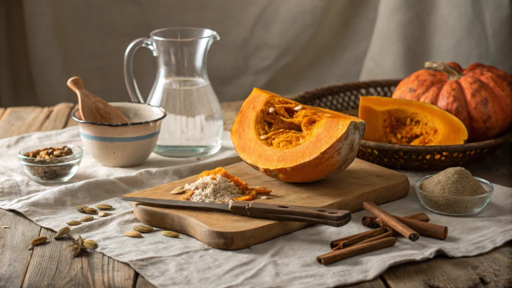 Calabaza en Tacha ingredients