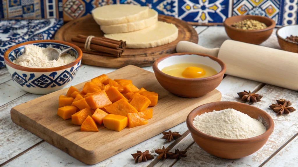 Empanadas de Calabaza ingredients