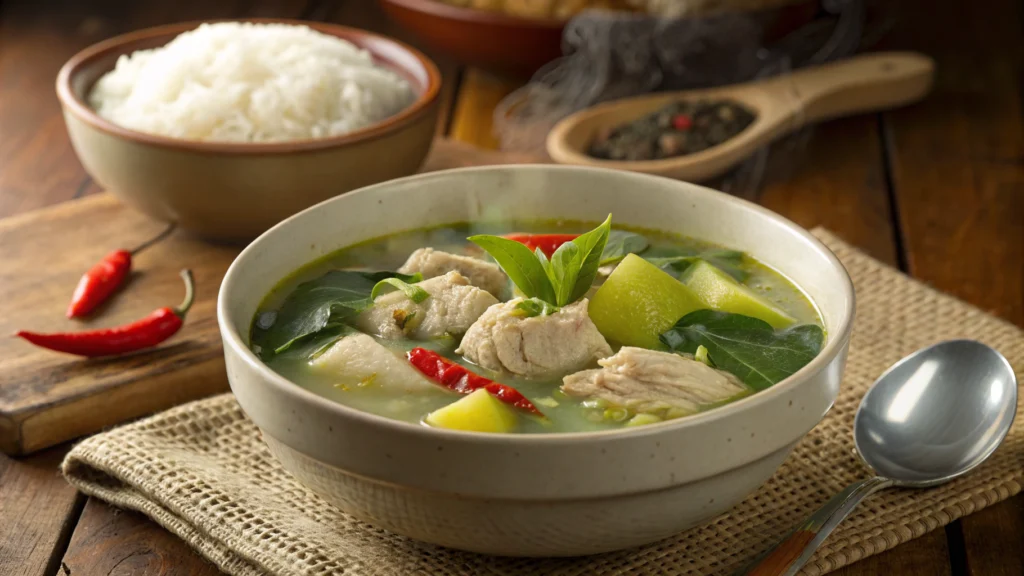 Filipino Tinola with Green papaya