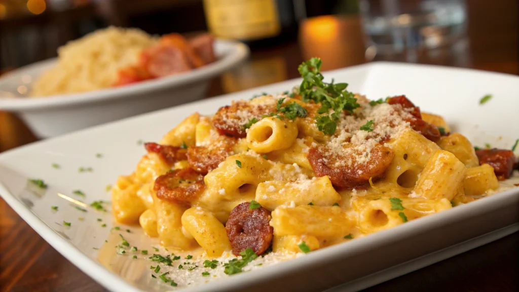 Macaroni and Cheese with Linguiça recipe