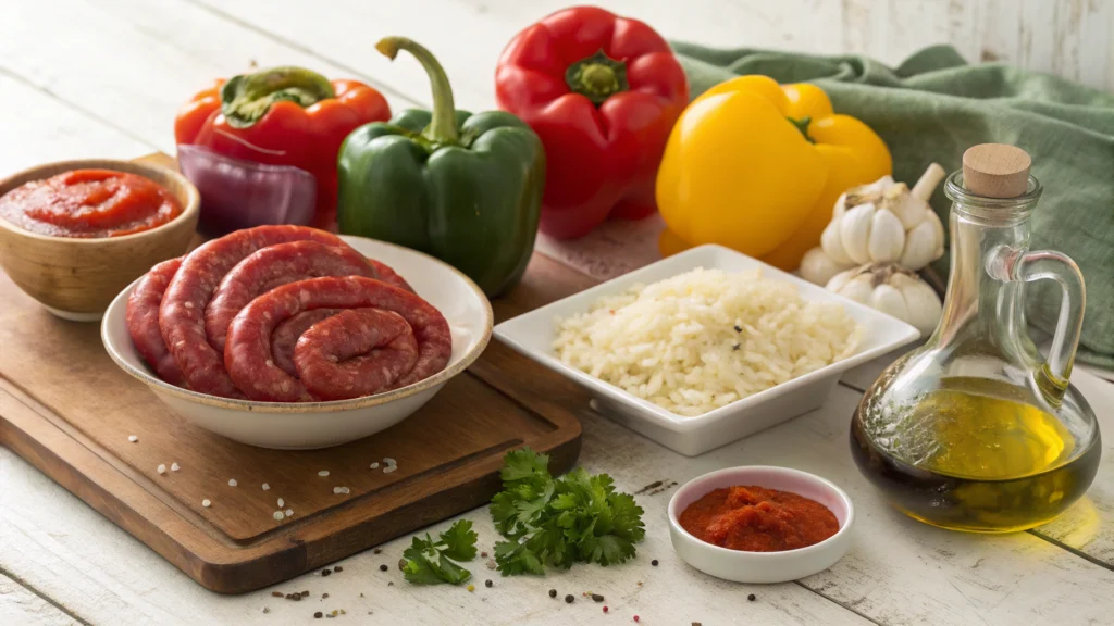 Linguiça-Stuffed Peppers ingredients