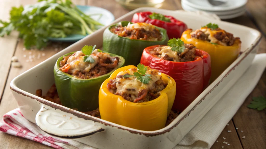 Linguiça-Stuffed Peppers recipe