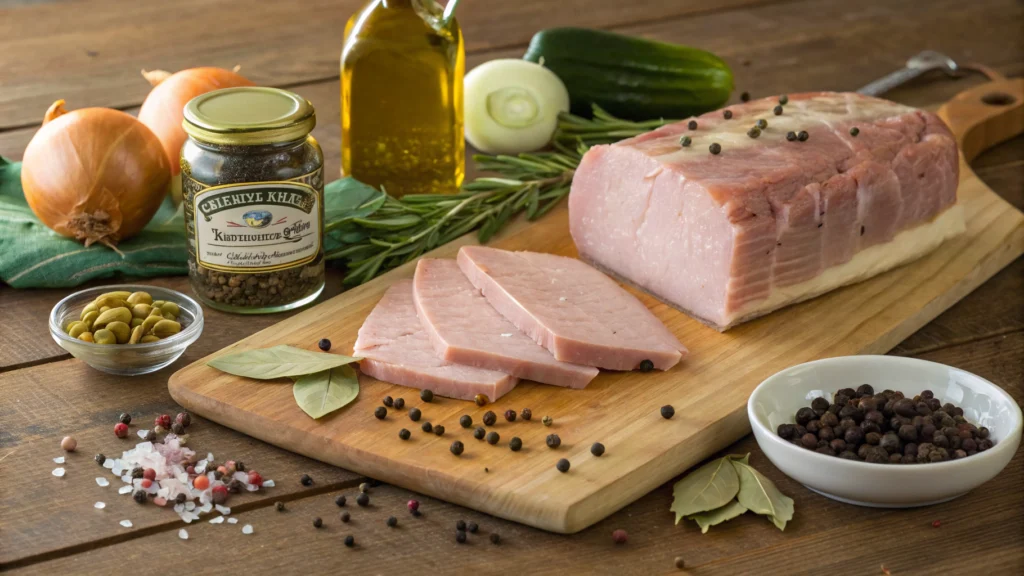 Pennsylvania Dutch Souse & head cheese ingredients