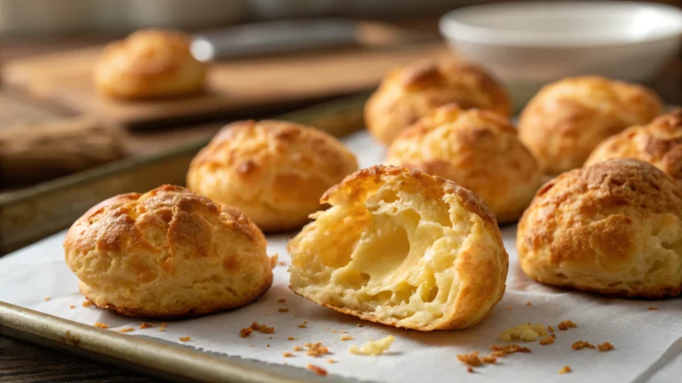 French Gougères & gruyere cheese