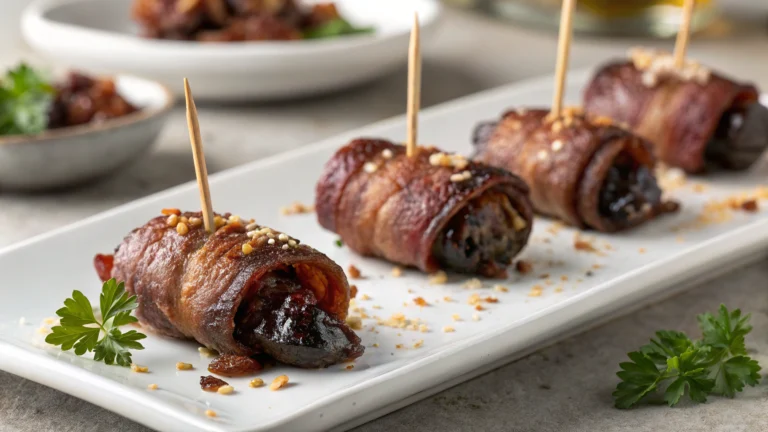 Beef Bacon-Wrapped Dates recipe